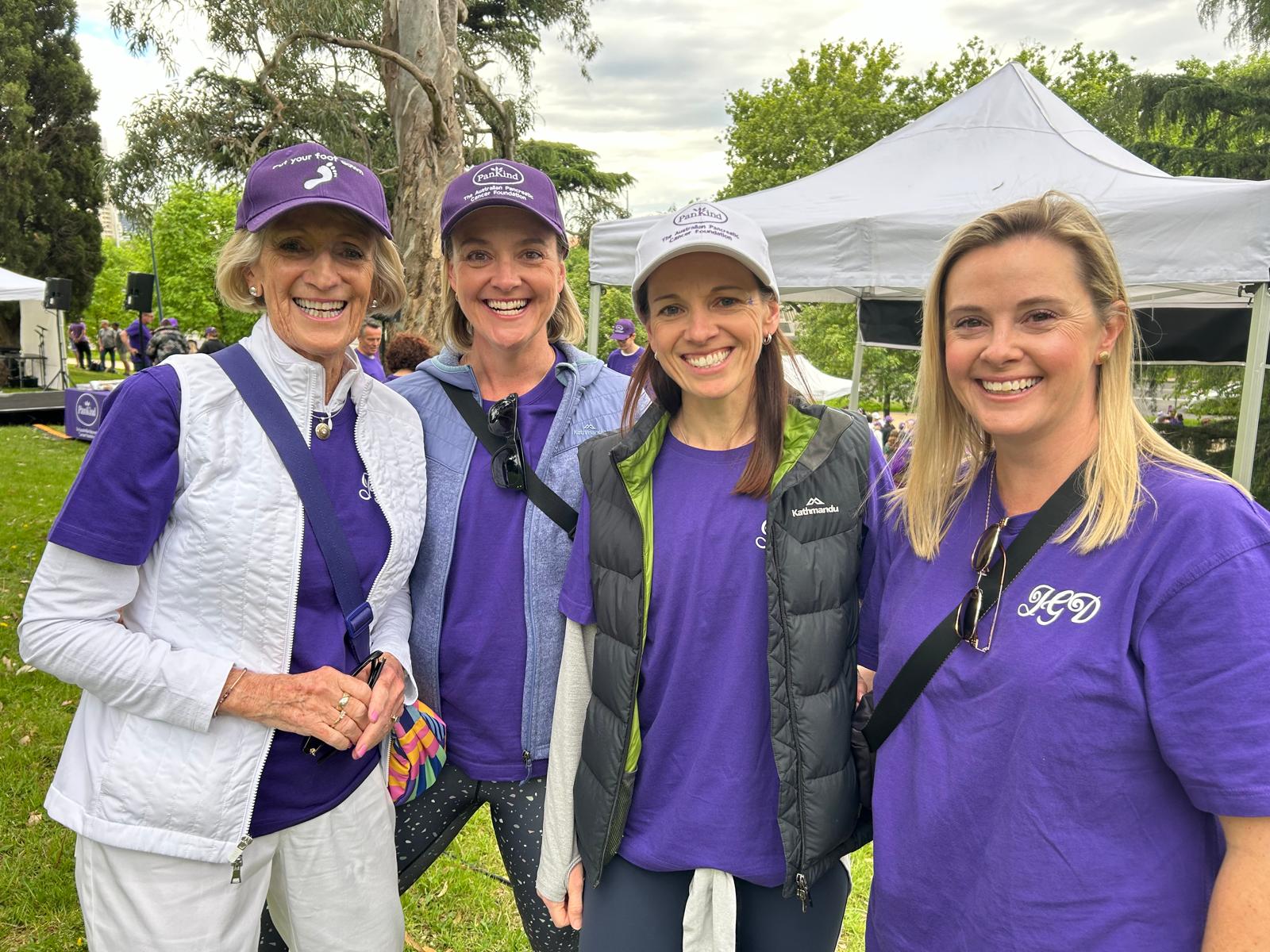 Emily at a Pankind event with her sisters and their mother.