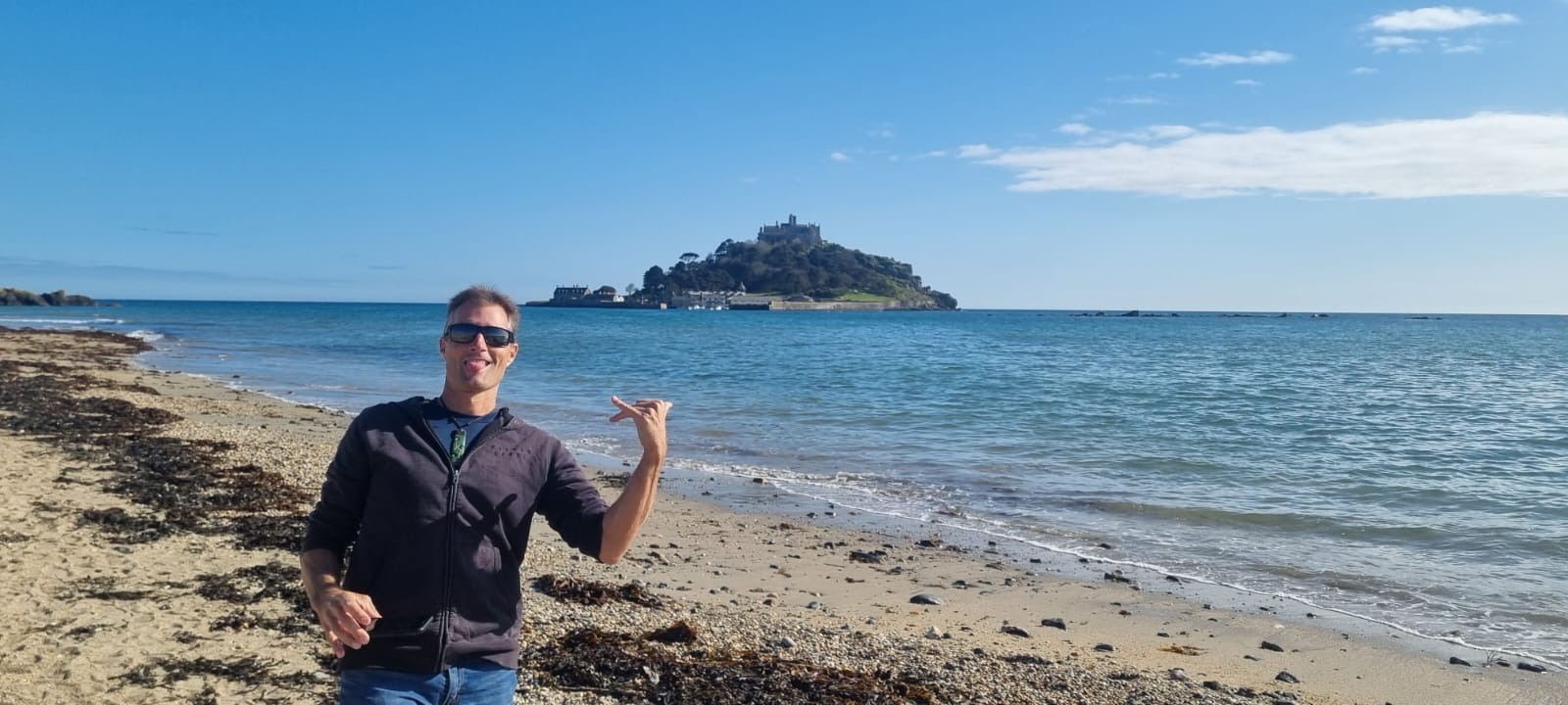 Michael enjoying time at the beach 