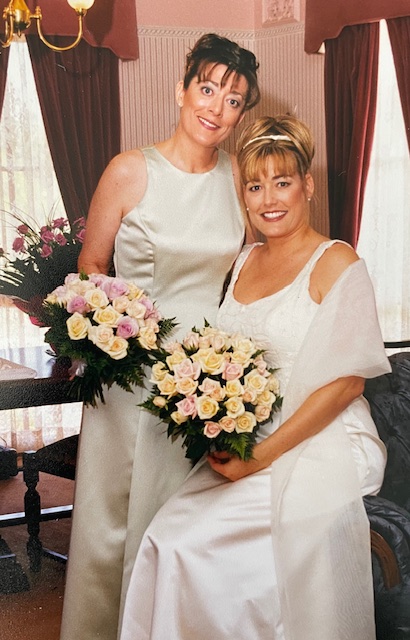 Kathy and Kelly on Kelly's wedding day